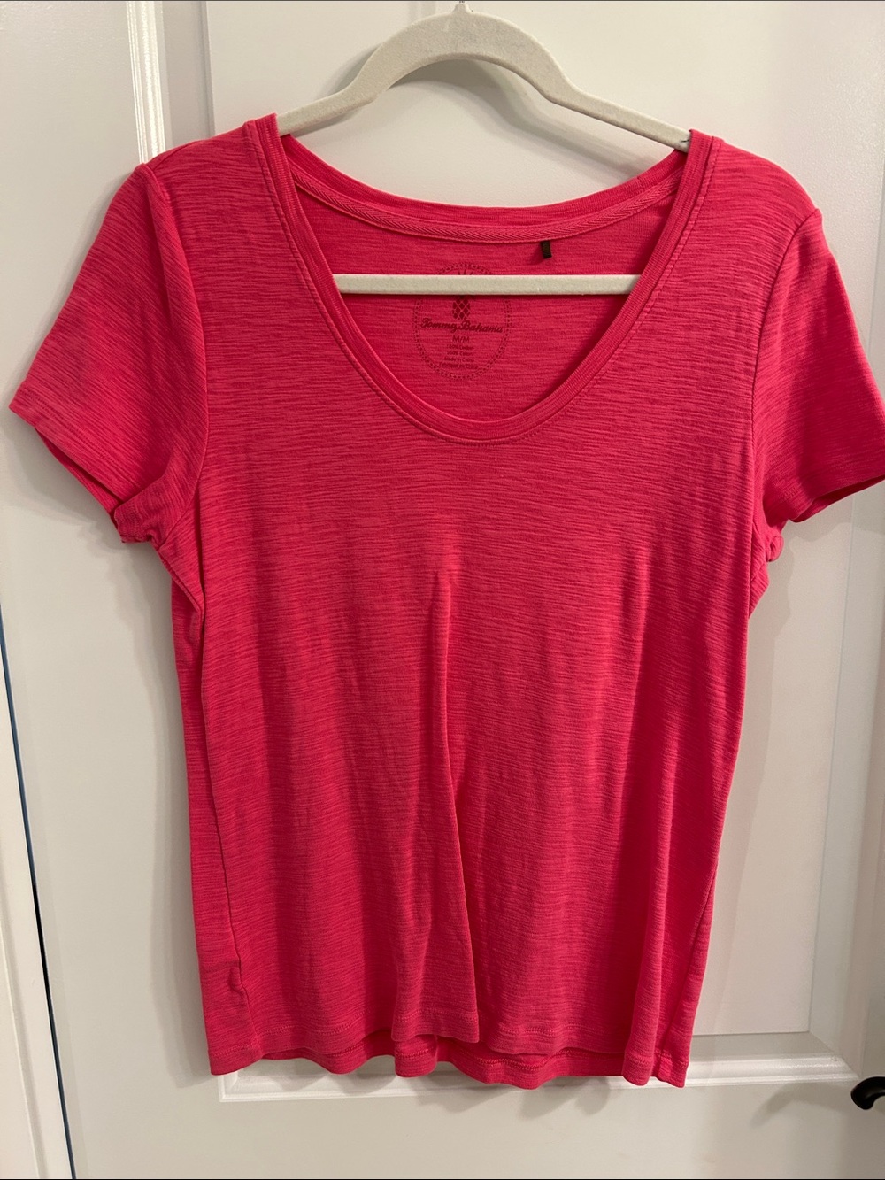 Tommy Bahama Scoop Neck Short Sleeve Tee - Hot Pink
